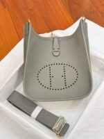 HM 26S EVELYNE BAG 23MM IN GRAY GRAINED CALFSKIN
