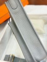 HM 26S EVELYNE BAG 23MM IN LIGHT GRAY GRAINED CALFSKIN - Image 10