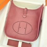 HM 26S EVELYNE BAG 23MM IN WINE RED GRAINED CALFSKIN