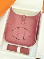 HM 26S EVELYNE BAG 23MM IN WINE RED GRAINED CALFSKIN