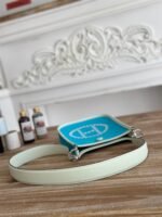 MINI NEO 17 EVELYNE BAG IN SKY BLUE CANVAS AND WHITE CALFSKIN - Image 18