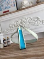 MINI NEO 17 EVELYNE BAG IN SKY BLUE CANVAS AND WHITE CALFSKIN - Image 15