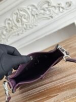 MINI NEO 17 EVELYNE BAG IN BRONZE BROWN CANVAS AND PLUM PURPLE CALFSKIN - Image 9