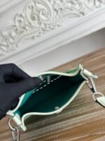 MINI NEO 17 EVELYNE BAG IN EMERALD GREEN CANVAS AND WHITE CALFSKIN - Image 14