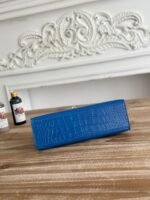 HM 26S KELLY MINI 22MM IN DARK BLUE CROC EMBOSSED CALFSKIN GOLD KELLY BUCKLE - Image 9