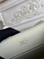HM 26S KELLY MINI 22MM IN MILKY WHITE CROC EMBOSSED CALFSKIN GOLD KELLY BUCKLE - Image 7
