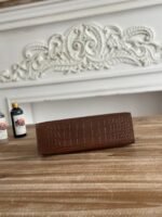 HM 26S KELLY MINI 22MM IN DARK BROWN CROC EMBOSSED CALFSKIN SILVER KELLY BUCKLE - Image 18