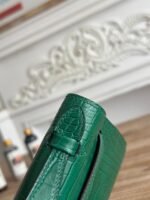 HM 26S KELLY MINI 22MM IN DARK GREEN CROC EMBOSSED CALFSKIN GOLD KELLY BUCKLE - Image 7