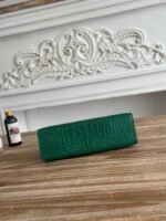 HM 26S KELLY MINI 22MM IN DARK GREEN CROC EMBOSSED CALFSKIN SILVER KELLY BUCKLE - Image 9