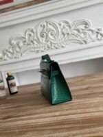 HM 26S KELLY MINI 22MM IN DARK GREEN CROC EMBOSSED CALFSKIN SILVER KELLY BUCKLE - Image 8