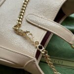 JACKIE NOTTE MINI BAG 19 IN BEIGE CRACKED LACQUER CALFSKIN GOLD HARDWARE - Image 8