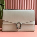 DIONYSUS LAGRE SHOULDER BAG 42 IN OFF WHITE GLOSSY LAMBSKIN