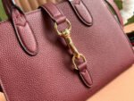 SMALL JACKIE TOTE 24 IN BURGUNDY LAMBSKIN - Image 5