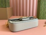 GG HORSEBIT 1955 BAG 24 IN BEIGE CANVAS AND WHITE CALFSKIN - Image 17