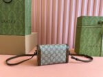 GG HORSEBIT 1955 MINI 18 BAG BEIGE CANVAS AND BROWN CALFSKIN - Image 12