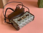 GG HORSEBIT 1955 MINI 18 BAG BEIGE CANVAS AND BROWN CALFSKIN - Image 5