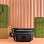 OPHIDIA BELT BAG 28 IN DARK GREY GG CALFSKIN - Image 10