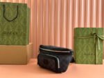 OPHIDIA BELT BAG 28 IN DARK GREY GG CALFSKIN - Image 12