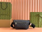 OPHIDIA BELT BAG 28 IN DARK GREY GG CALFSKIN - Image 16
