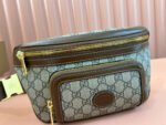 OPHIDIA BELT BAG 28 IN BROWN AND BEIGE GG CALFSKIN - Image 3