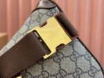 OPHIDIA BELT BAG 28 IN BROWN AND BEIGE GG CALFSKIN - Image 7