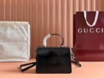 DIONYSUS MEDIUM SHOULDER BAG 22 IN BLACK GG GLOSSY LAMBSKIN - Image 2