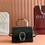 DIONYSUS MEDIUM SHOULDER BAG 22 IN BLACK GG GLOSSY LAMBSKIN - Image 10
