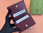 HORSEBIT 1955 CARD CASE WALLET 11 IN BEIGE DARK BROWN NEW GG AND ROSSO ANCORA RED CALFSKIN - Image 13