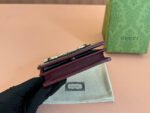 HORSEBIT 1955 CARD CASE WALLET 11 IN BEIGE DARK BROWN NEW GG AND ROSSO ANCORA RED CALFSKIN - Image 15