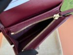 HORSEBIT 1955 CARD CASE WALLET 11 IN BEIGE DARK BROWN NEW GG AND ROSSO ANCORA RED CALFSKIN - Image 9