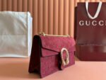 DIONYSUS MEDIUM SHOULDER BAG 27.5 IN ROSSO ANCORA RED GG SUEDE - Image 11