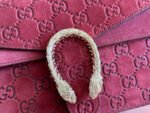 DIONYSUS MEDIUM SHOULDER BAG 27.5 IN ROSSO ANCORA RED GG SUEDE - Image 8