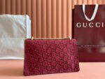 DIONYSUS MEDIUM SHOULDER BAG 27.5 IN ROSSO ANCORA RED GG SUEDE - Image 12