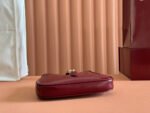 JACKIE NOTTE MINI BAG 19 IN RED WINE CRACKED LACQUER CALFSKIN GOLD HARDWARE - Image 17