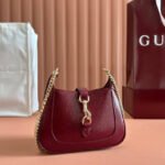 JACKIE NOTTE MINI BAG 19 IN RED WINE CRACKED LACQUER CALFSKIN GOLD HARDWARE - Image 10