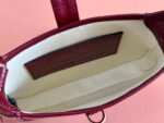 JACKIE NOTTE MINI BAG 19 IN RED WINE CRACKED LACQUER CALFSKIN GOLD HARDWARE - Image 14