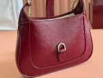 JACKIE NOTTE MINI BAG 19 IN RED WINE CRACKED LACQUER CALFSKIN GOLD HARDWARE - Image 3