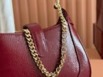 JACKIE NOTTE MINI BAG 19 IN RED WINE CRACKED LACQUER CALFSKIN GOLD HARDWARE - Image 15