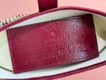 JACKIE NOTTE MINI BAG 19 IN RED WINE CRACKED LACQUER CALFSKIN GOLD HARDWARE - Image 16