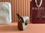 SMALL HORSEBIT 1955 SHOULDER BAG 20 IN BEIGE AND DARK BROWN NEW GG MONOGRAM CALFSKIN - Image 11