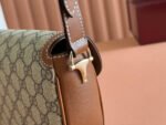SMALL HORSEBIT 1955 SHOULDER BAG 20 IN BEIGE AND DARK BROWN NEW GG MONOGRAM CALFSKIN - Image 5