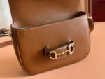 SMALL HORSEBIT 1955 SHOULDER BAG 20 IN BROWN SOFT CALFSKIN LIGHT GOLD HARDWARE - Image 4