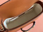 SMALL HORSEBIT 1955 SHOULDER BAG 20 IN BROWN SOFT CALFSKIN LIGHT GOLD HARDWARE - Image 5