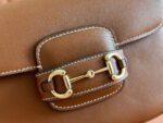 SMALL HORSEBIT 1955 SHOULDER BAG 20 IN BROWN SOFT CALFSKIN LIGHT GOLD HARDWARE - Image 15