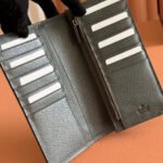 OPHIDIA CARD CASE 19 IN DARK GREY COATED FABRIC AND CALFSKIN - Image 9