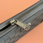 OPHIDIA ZIP AROUND WALLET 19 IN DARK GREY COATED FABRIC AND CALFSKIN - Image 4
