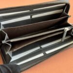 OPHIDIA ZIP AROUND WALLET 19 IN DARK GREY COATED FABRIC AND CALFSKIN - Image 14