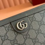 OPHIDIA ZIP AROUND WALLET 19 IN DARK GREY COATED FABRIC AND CALFSKIN - Image 7