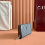 OPHIDIA ZIP AROUND WALLET 19 IN DARK GREY COATED FABRIC AND CALFSKIN - Image 8