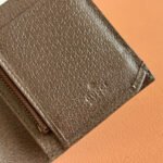 OPHIDIA CARD CASE 19 IN BEIGE BROWN COATED FABRIC AND CALFSKIN - Image 6